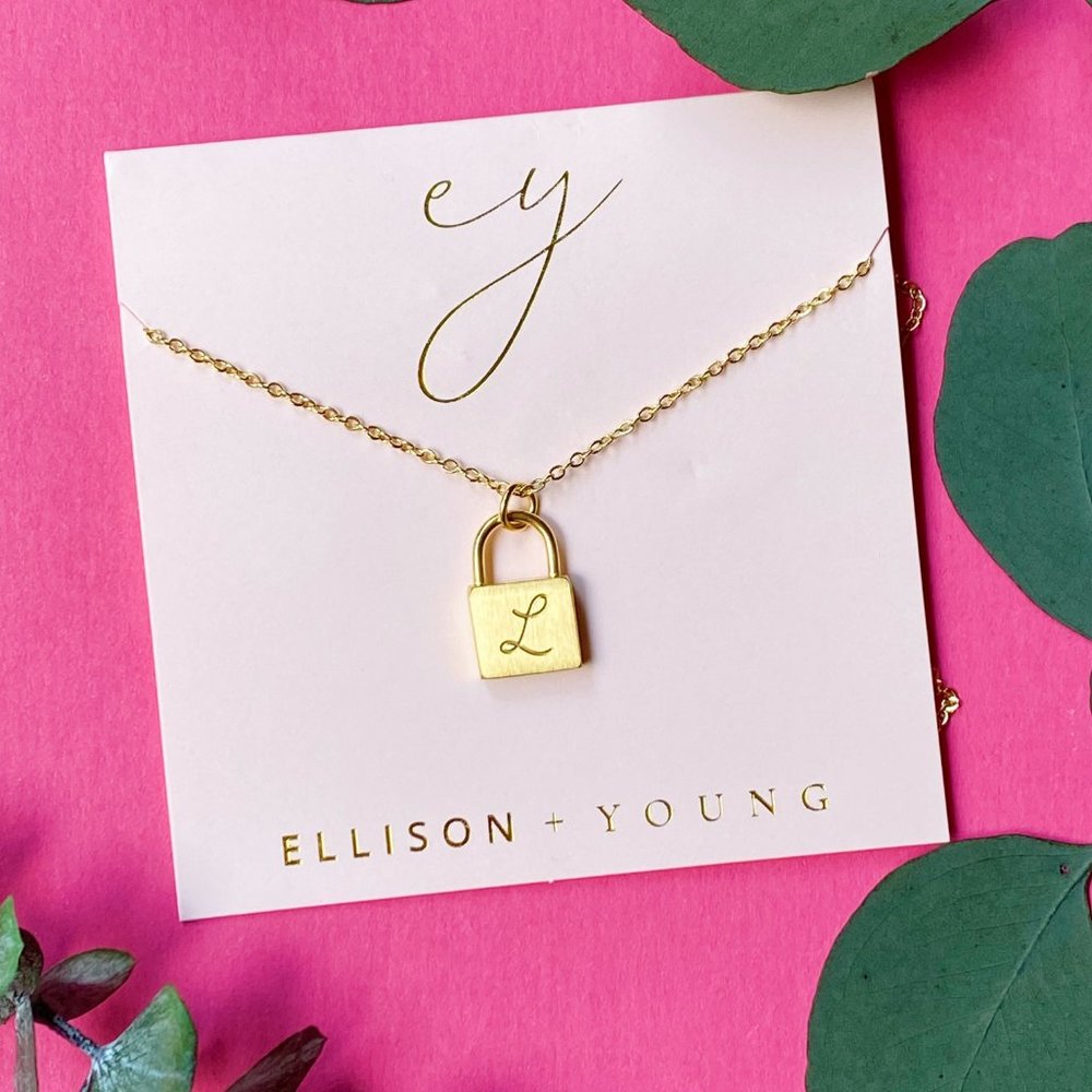 Scripted Notes Locket Initial Necklace - Picture 12 of 16